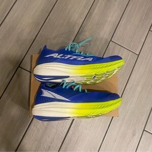 Altra Men’s Vanish Carbon 2 Blue/Lime 10 $240 Race/Speedwork running shoes